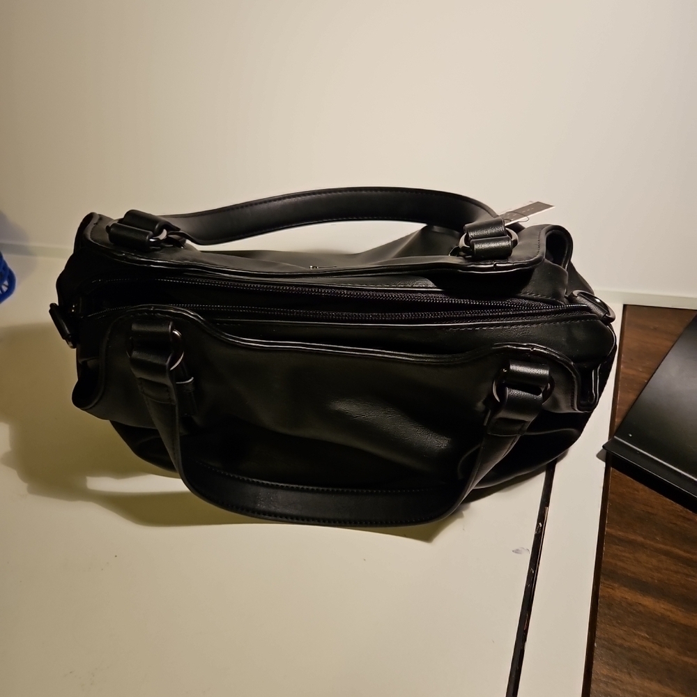 Black Vegan Leather Women's Bag - Picture 4 of 10